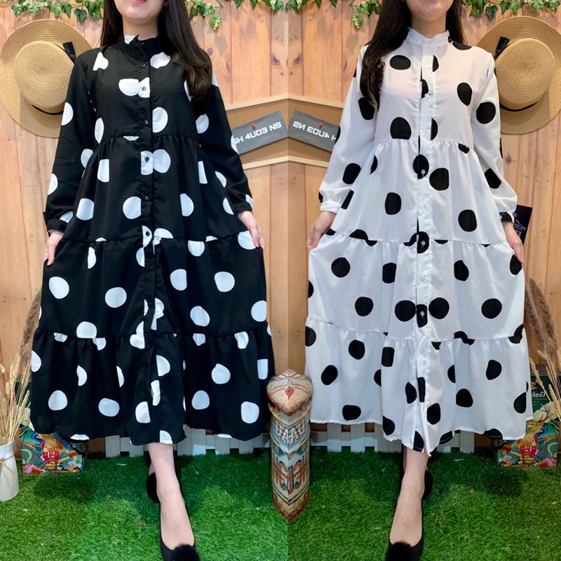 LONG TUNIC DRESS DOTDOT BUSUI BUMIL FRIENDLY 3049