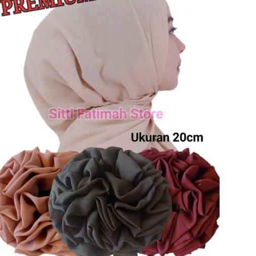 ♚ Jepit cepolan hijab Turki Super jumbo XXL cepolan hijab cepol mawar Scrunchie Jumbo ►