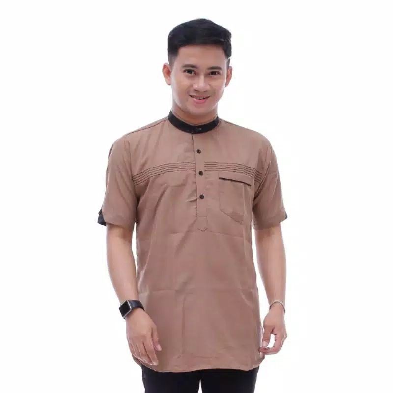 Baju Koko Kurta Dewasa Lengan Panjang Material Catton  Adem Serap Keringat