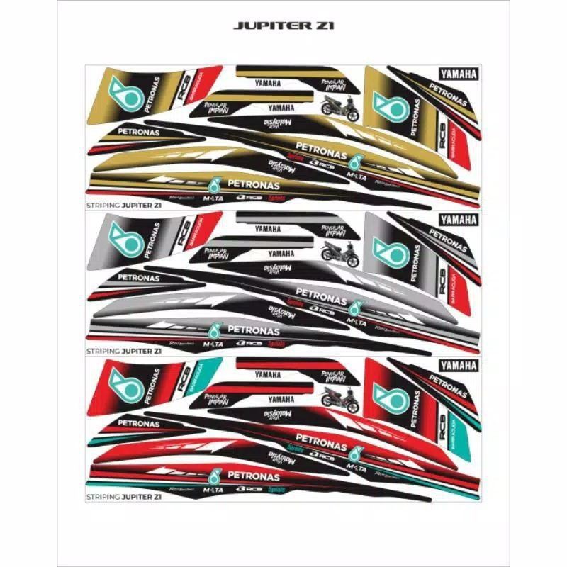 striping sticker variasi Yamaha Jupiter Z1 petronas