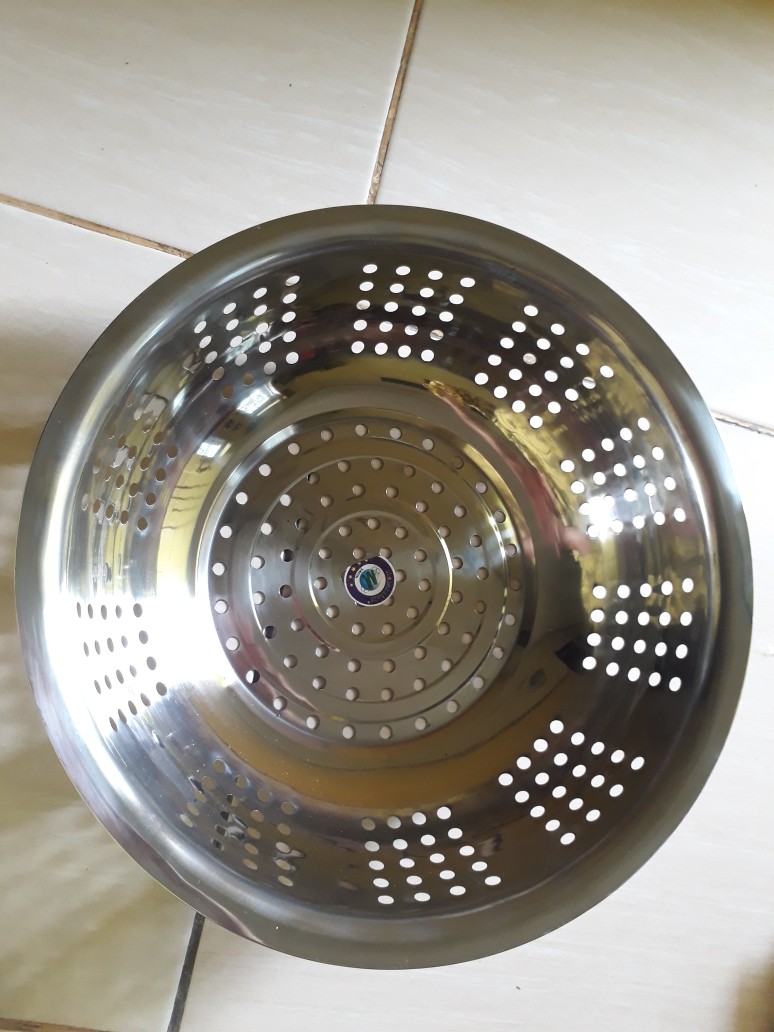 Waskom / Baskom Lubang Besar Stainless Steel Tebal 34 Cm