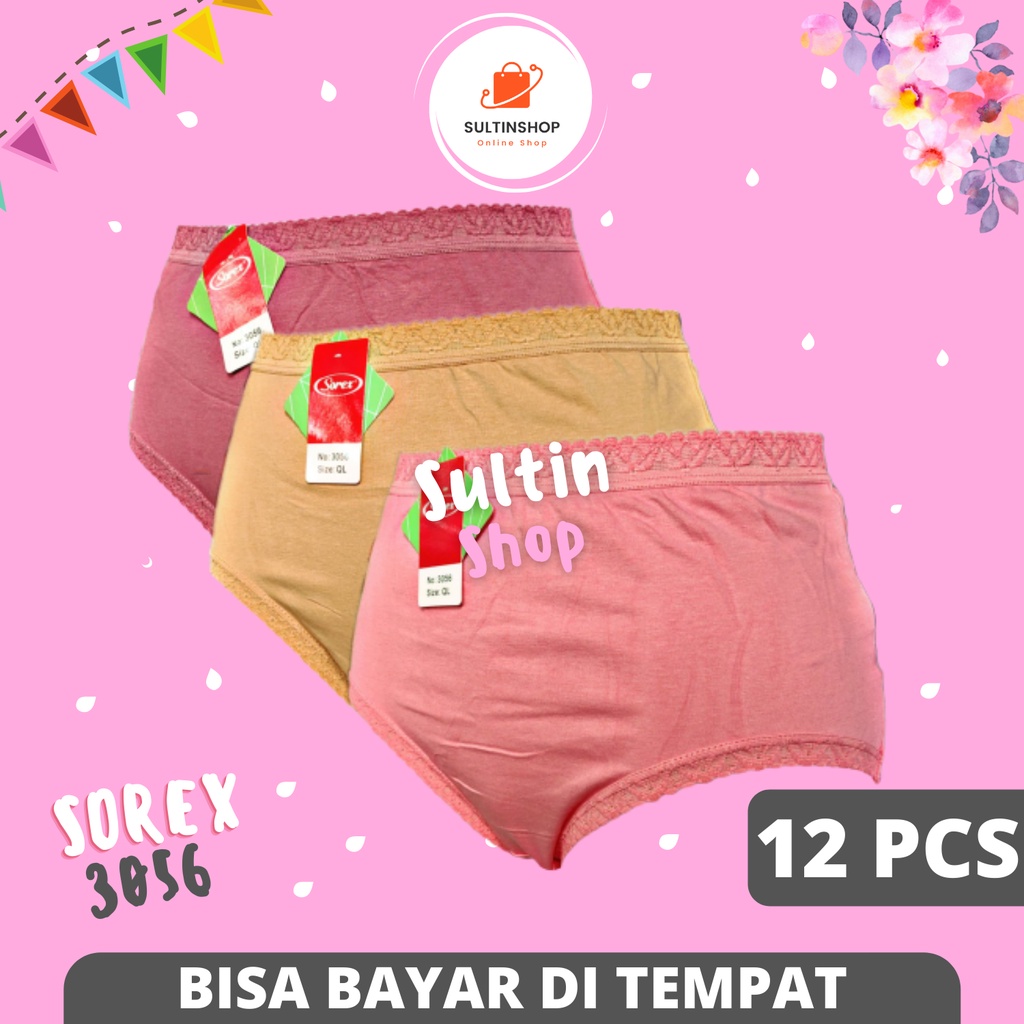 Grosir Celana Dalam Wanita CD Sorex 3056 Lusinan / Pakaian Dalam Sorek Wanita Dewasa / Underwear Dal