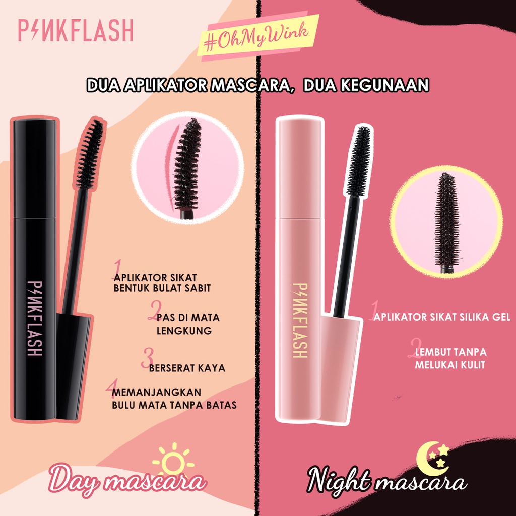 Pinkflash Oilproof Curl Mascara | Day Mascara | Night Mascara