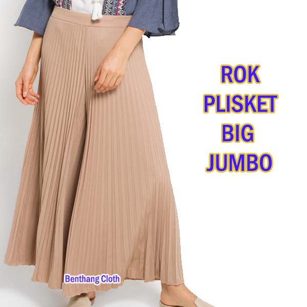 ROK Panjang Plisket JUMBO Wanita