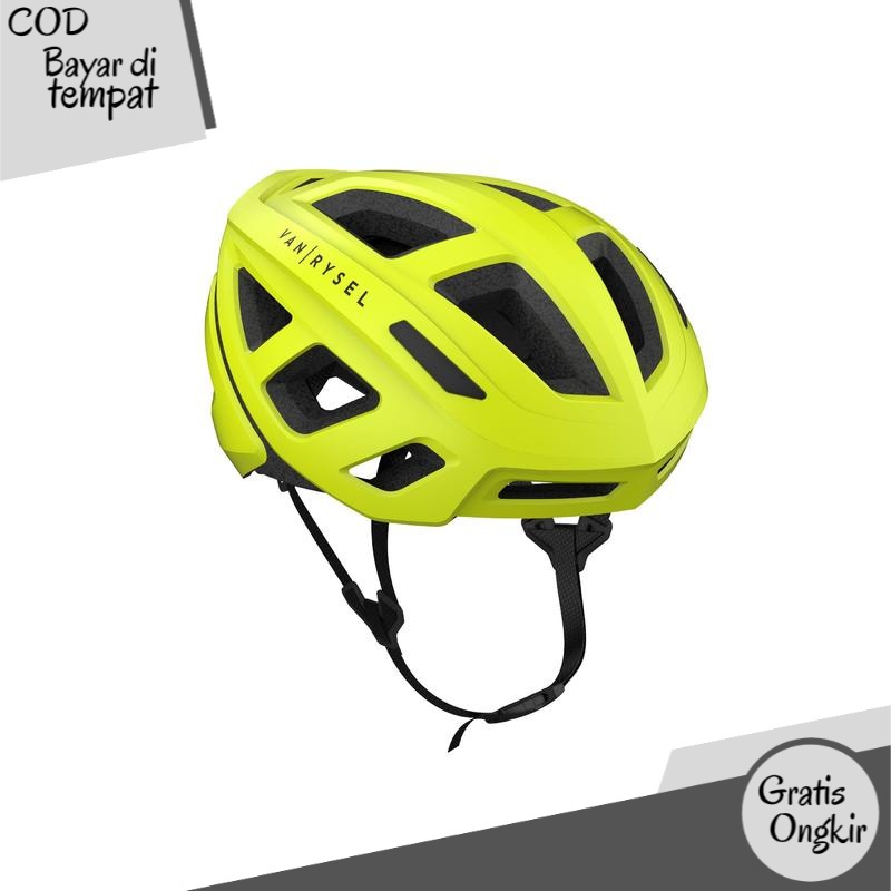 Decathlon Btwin Helm Sepeda Road Bike 500 Yellow - 8500015 TN2