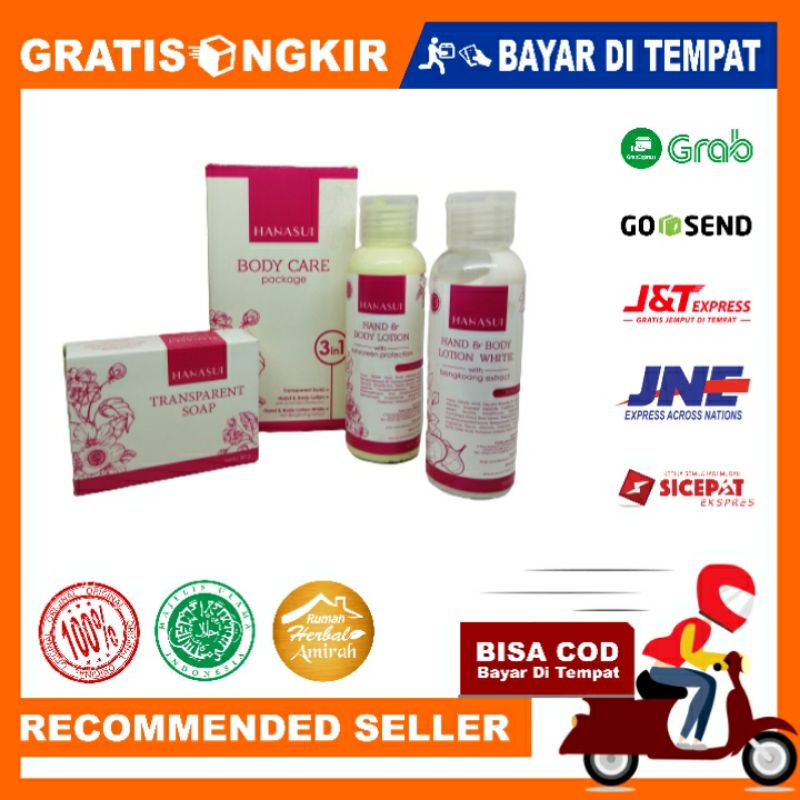 Hanasui Body Care Package 3in1 Menghilangkan Flek di Tubuh Original 100 % BPOM