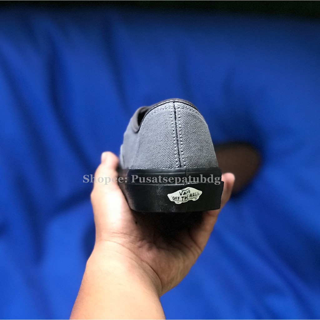 Vans Authentic Grey Black Sol Hitam