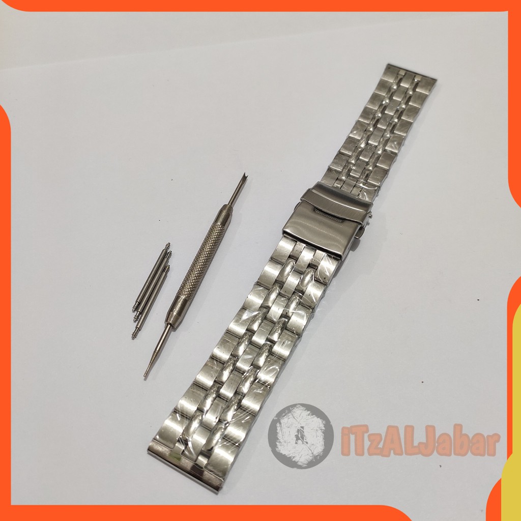 Tali jam tangan Rantai lurus 22mm Stainless steel strap Silver