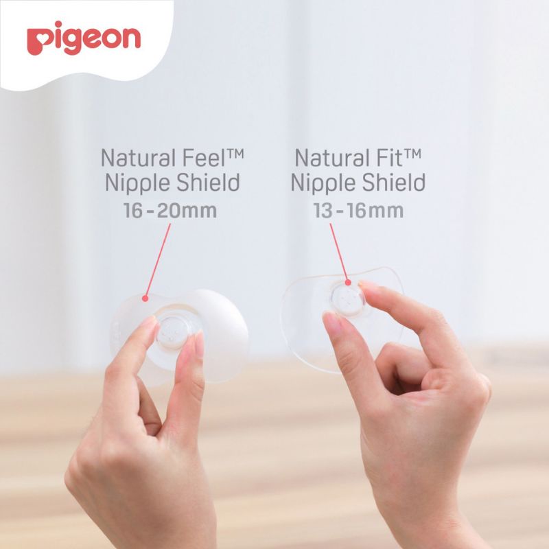 PIGEON Natural Feel Nipple Shield - Silicone / Pelindung Puting Payudara