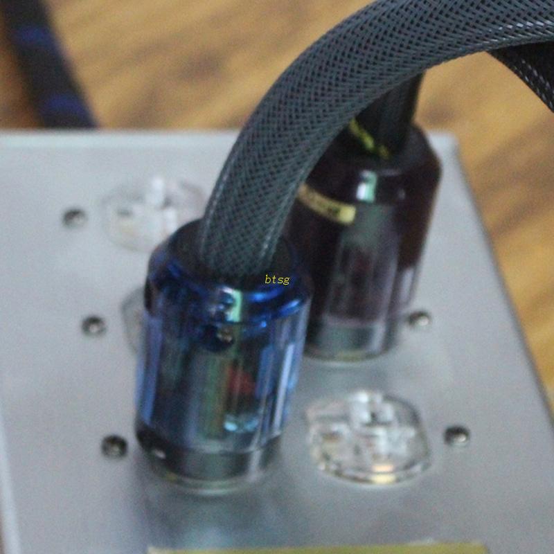 Btsg Hi-End Kabel Power Tembaga Hifi Audios Plug US Dengan P-037 / P-037E Konektor 0.75 / 1 / 1.5 / 2 / 3m