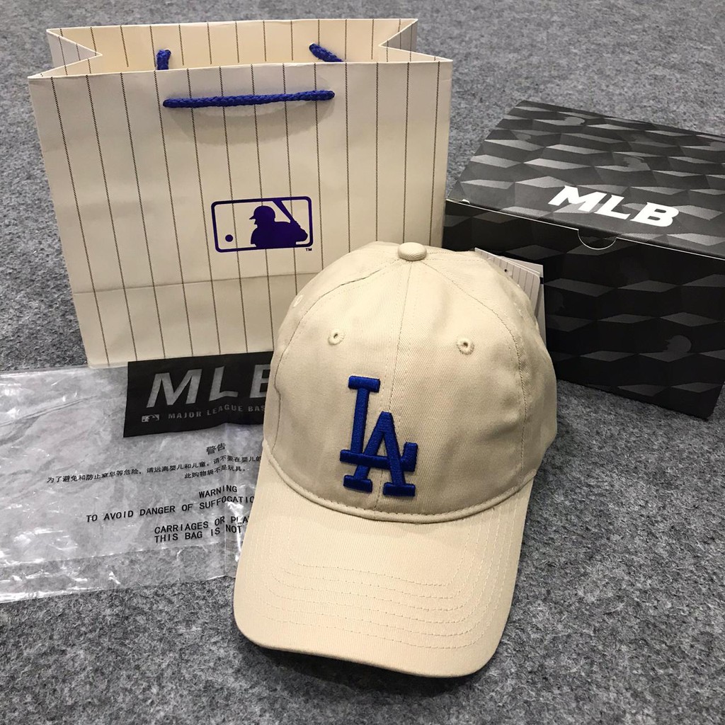 Topi MLB Original Import - LA MLB Vintage Nude Logo Big Blue