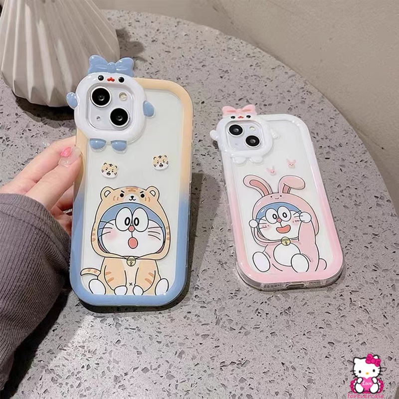 Soft Case TPU Motif Doraemon 3D Untuk IPhone XR 7 8 Plus 13 11 12 Pro MAX X XS MAX 6 6S Plus SE