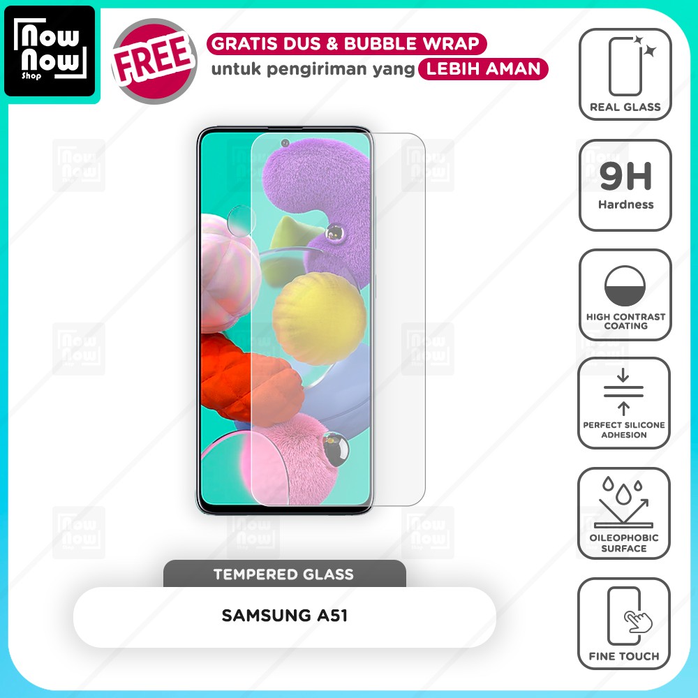 Tempered Glass Anti Gores Samsung A51 Core Screen Guard Protector 9H Kaca Temperglass