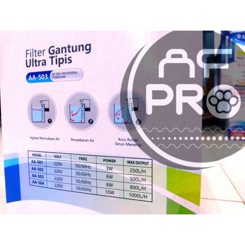 Pompa filter gantung SAKKAI PRO AA 503