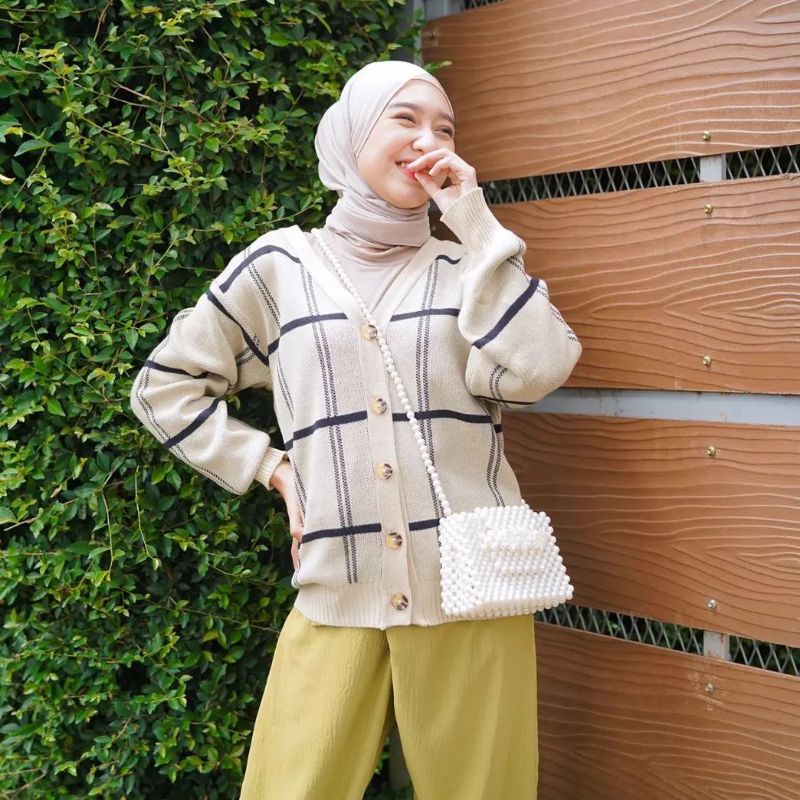 rajut tebal premium square oversize cardy