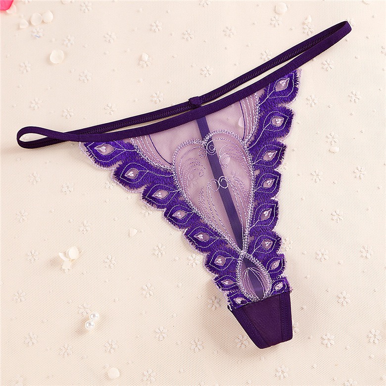 Celana Dalam Wanita Bunga bordir Thong Sexy Fashion T-Celana G String Lingerie Seksi 3C223