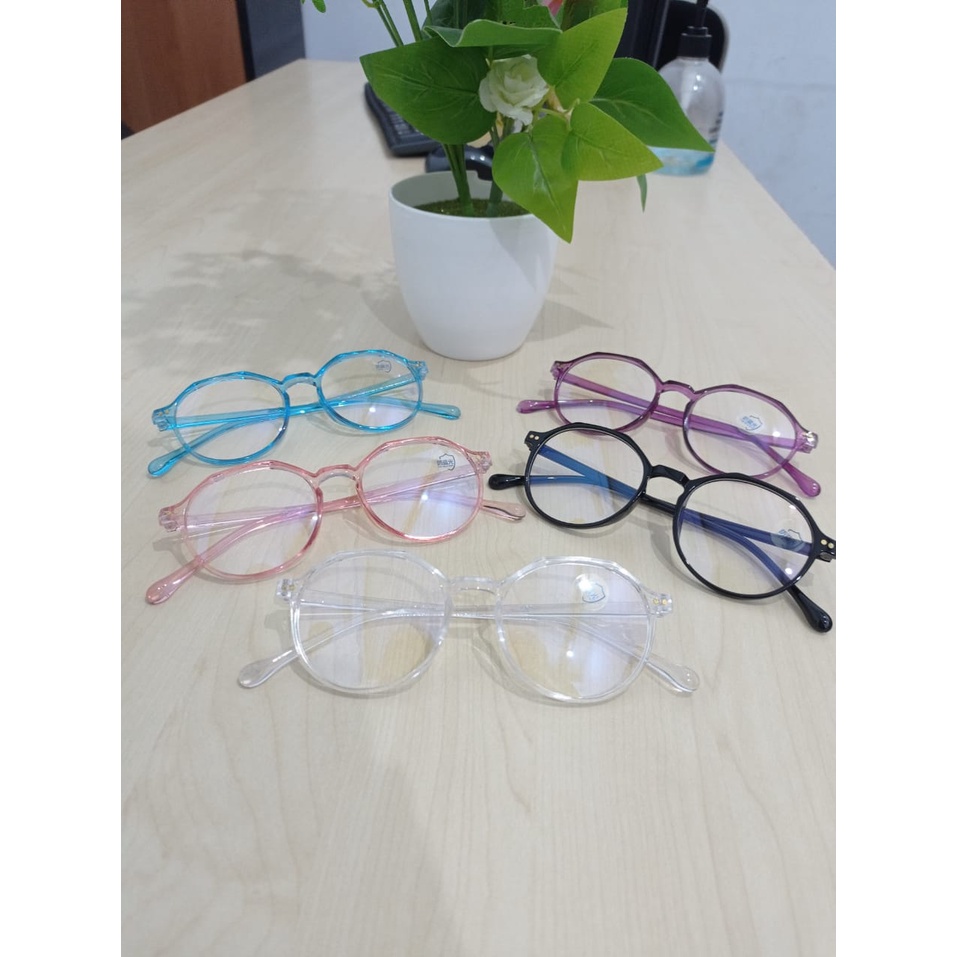 BRGUNIK Kacamata Fashion Wanita Kekinian Kacamata Wanita Pria Kacamata Korea Eyeglasses  R231