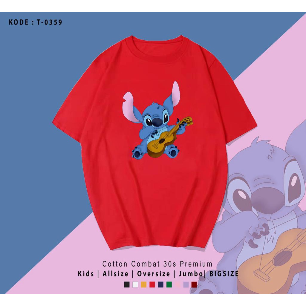 KAOS KARTUN STICH / KAOS WANITA LUCU / KAOS OVER SIZE / KAOS UK M-XL / KAOS TERBARU / KAOS KEREN BAHAN LEMBUT