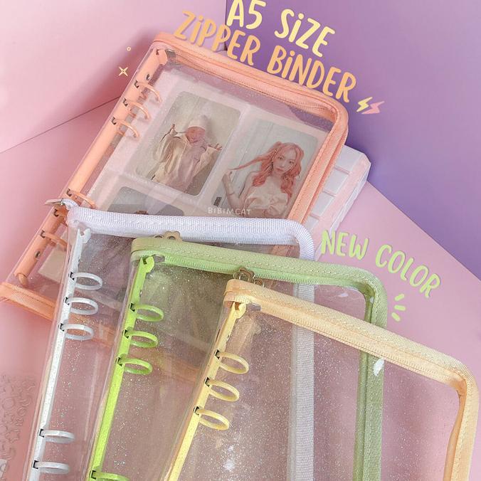 

BEST SALES ZIPPER PHOTOCARD BINDER 6 RING A5 / BINDER ALBUM PHOTOCARD POLAROID PENGIRIMAN CEPAT