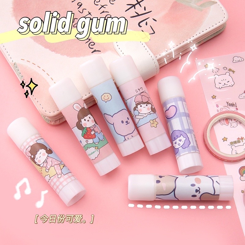 

glue stick anak lem kertas perekat motif lucu dino girl kartun cartoon boy korea serbaguna estetik imut lucu murah