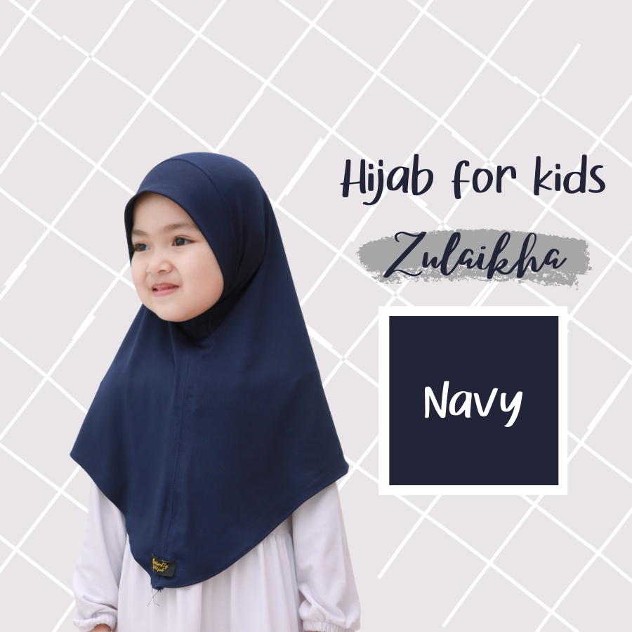 Hijab Anak Daily Hijab Polos Zulaikha  Usia 1-3 Tahun