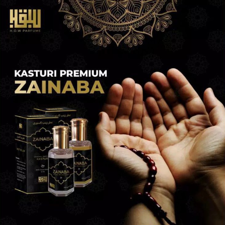 Parfum Kasturi Zainaba Putih (MINYAK KASTURI ASLI 100% NON ALKOHOL HOW 12ML PARFUM PRIA)