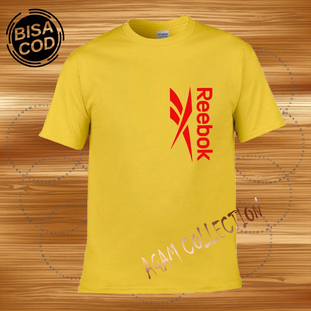 Agam Collection Baju Kaos Distro Rebok RB87 Text Merah Lengan Pendek Premium Quality