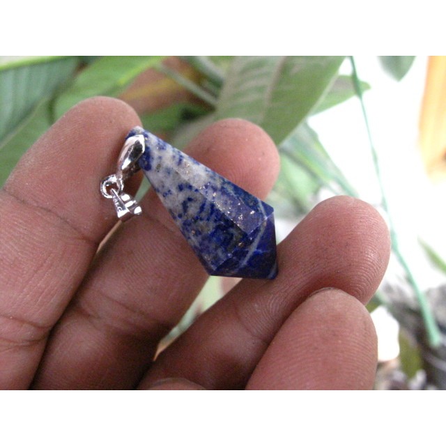 12-Sided Natural Lapis Lazuli Pendant 10Gr LL002