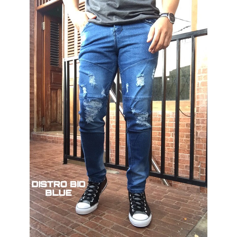 CELANA SOBEK JEANS PRIA/CELANA FASHIOM/RIPPED JEANS/ P&amp;B IMPORT BIO