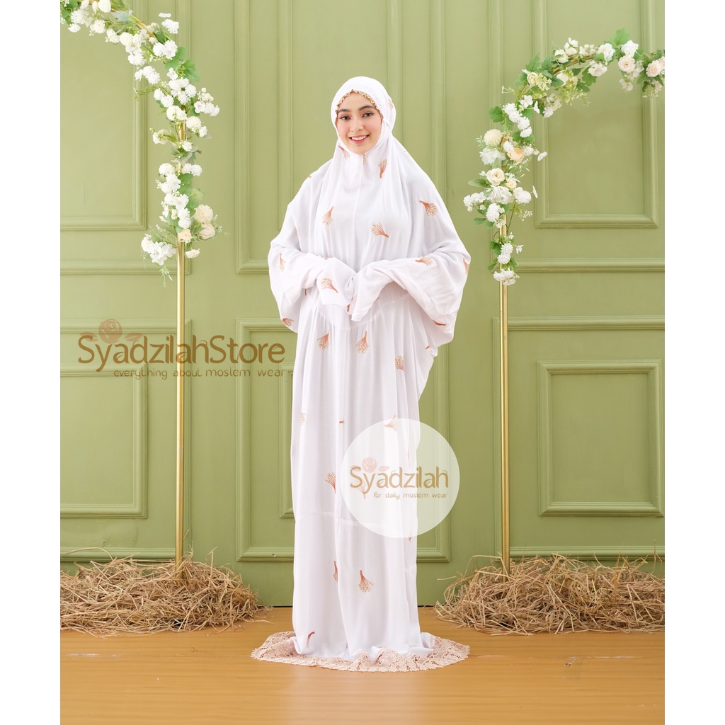 SYADZILAH - Mukena Terusan Bordir Elegant Katun Rayon