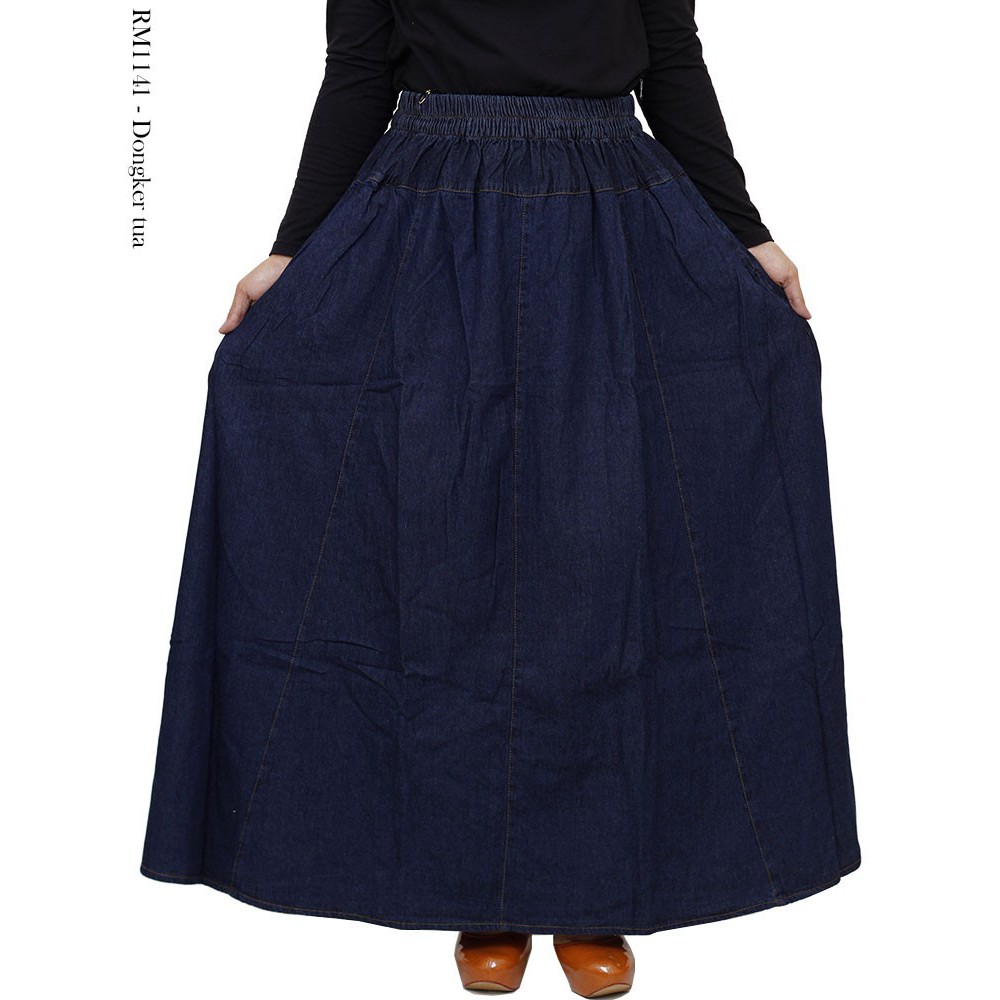 Rok Jeans Ukuran Jumbo Model Payung