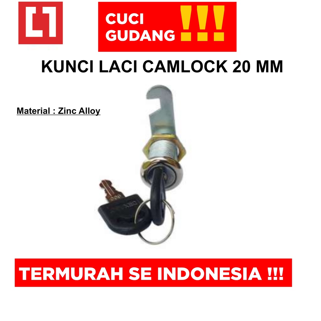 Kunci Camlock Loker Laci Lemari 20mm - Dexpro