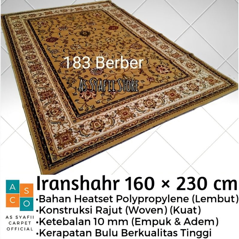 KARPET PERMADANI IRANSHAR IRANSHAR RUANG TAMU 160×230 - KARPET RUANG TAMU SEMI TURKEY - KARPET LANTA