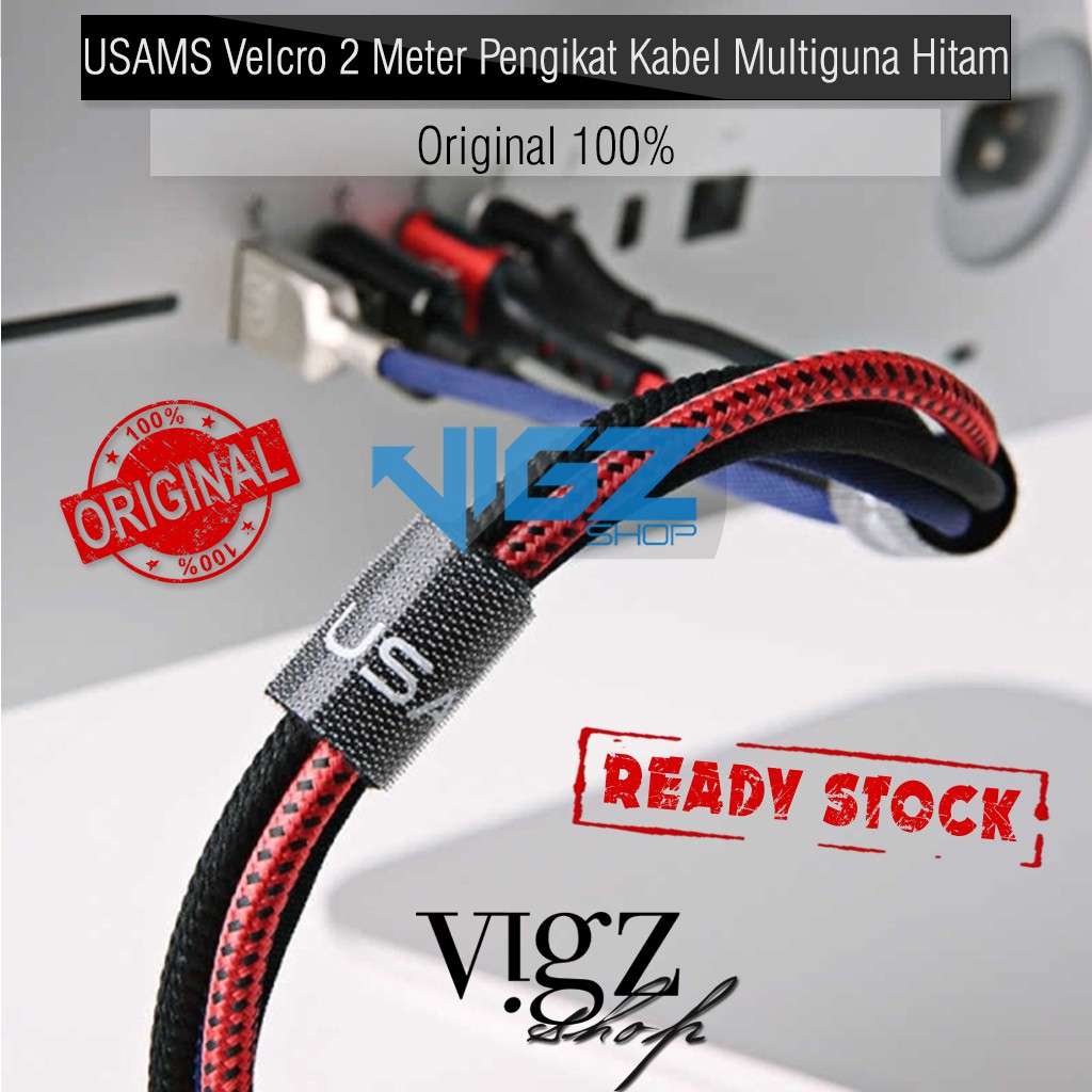 USAMS Pengikat Kabel 2 Meter Strap Pengikat Perekat Kabel - Dua Meter