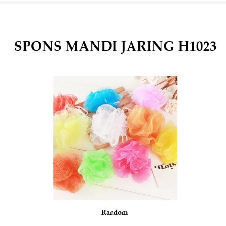 H1023 Bath Puff / Rainbow Spon / Spons Mandi Jaring / Spons Mandi Busa / Spon Mandi Gosok