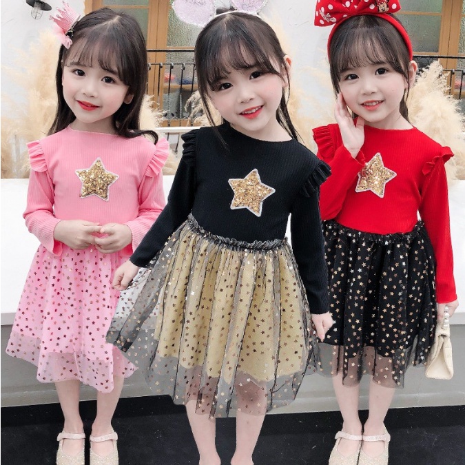 CHUBBI 95 Dress Anak Perempuan Gliter Star Stella