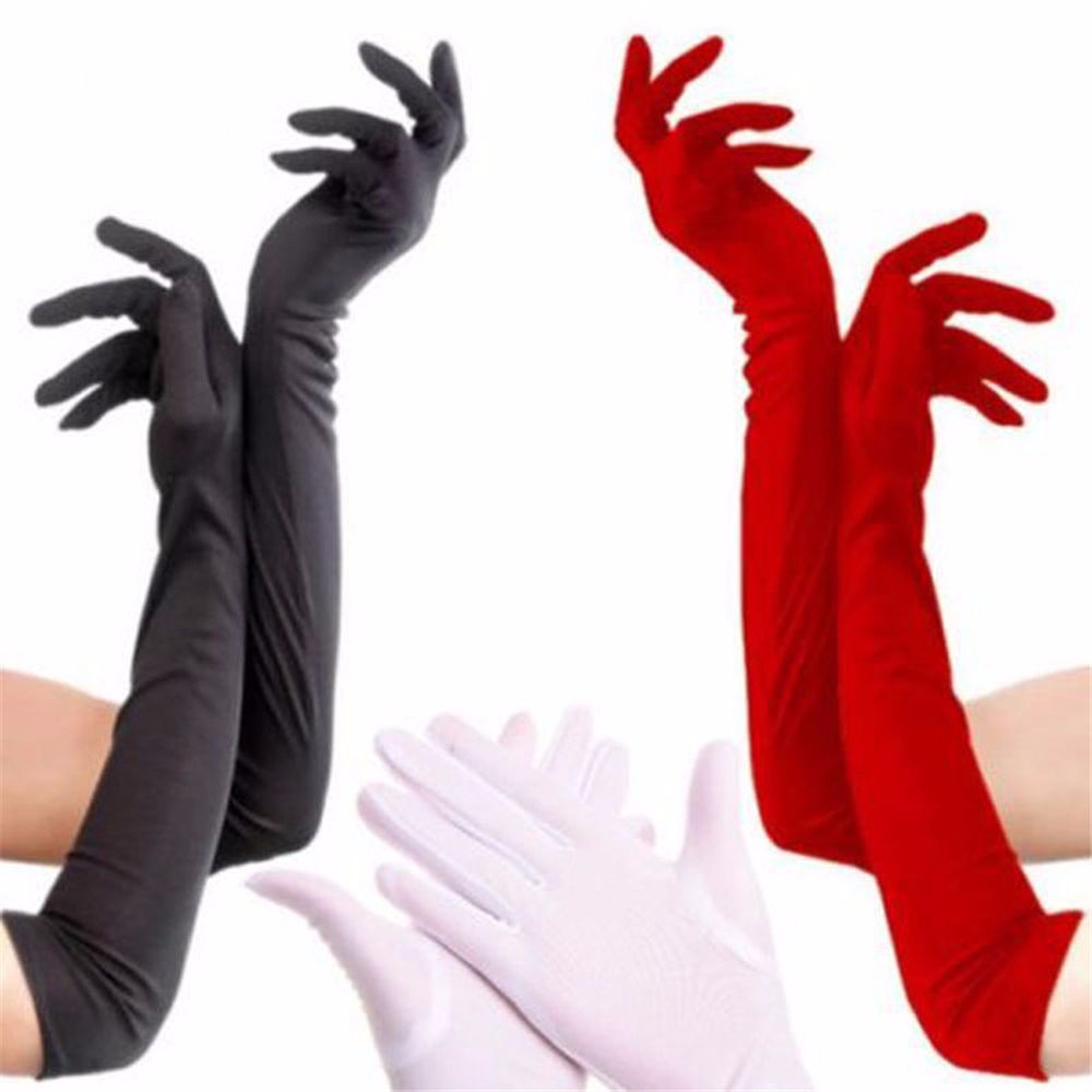 SR22 Sarung tangan panjang 30cm 50cm Sarung tangan Pengantin wanita pesta panjang Anggun sexy