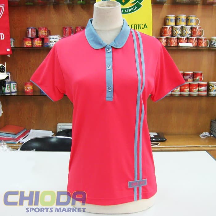 Baju Olahraga Kerah Senam Badminton Tenis Voli Wanita Chioda Art.2593