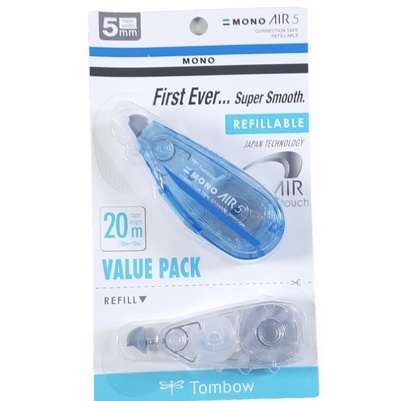 

CORRECTION TAPE TOMBOW 20mx5mm MONO AIR 5 VALUE PACK PITA KOREKSI POLOS WARNA WARNI FANCY LUSIN ECER GROSIR TIPEX