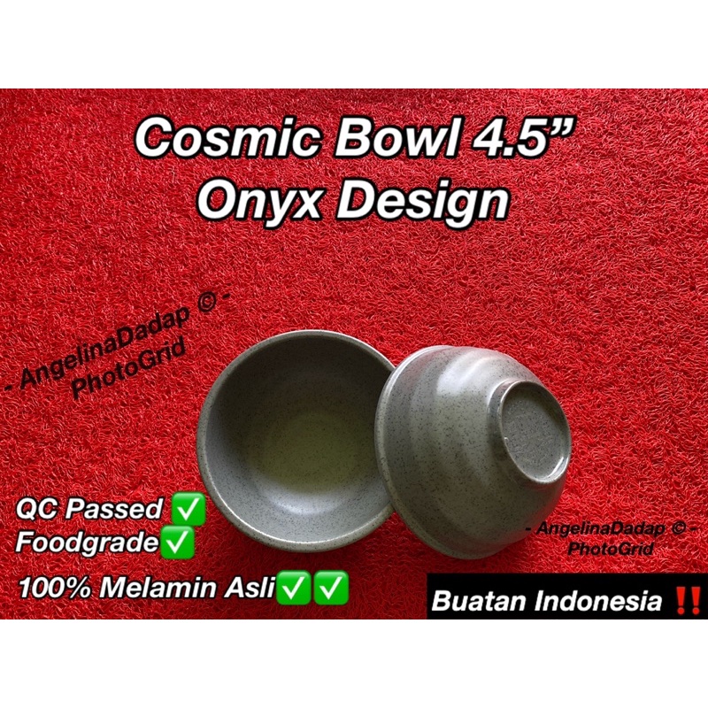 Mangkok Nasi Onyx Motif Cosmic Bowl 4.5” Melamin TEBAL Foodgrade