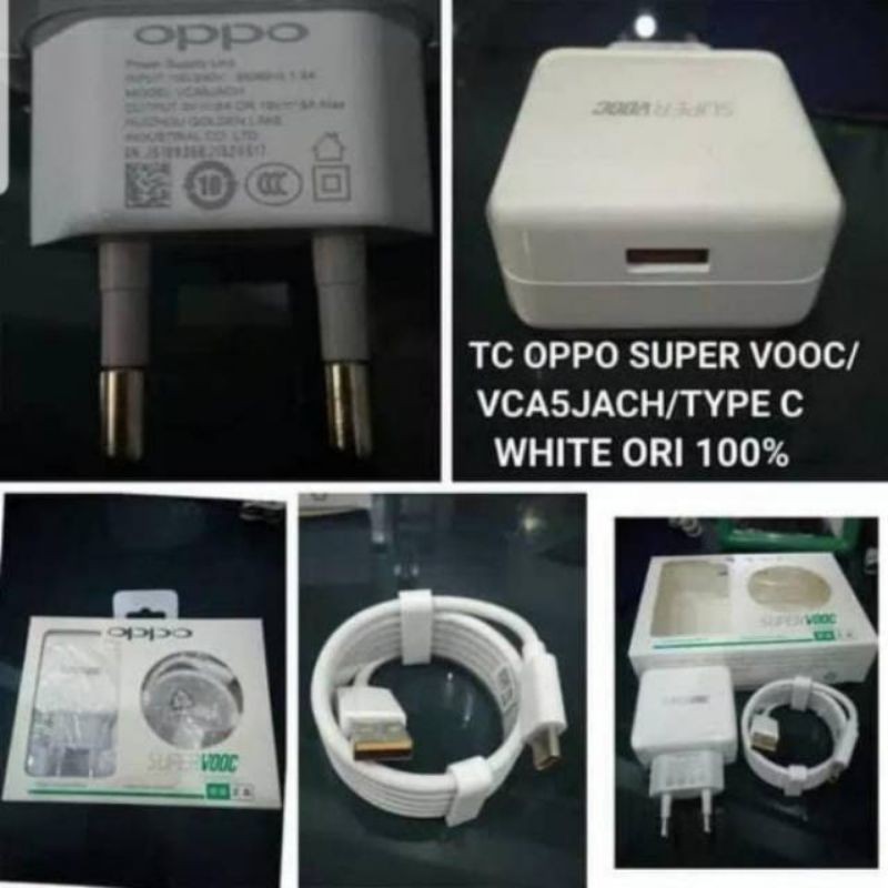 CHARGER OPPO R17 PRO A91 Original 100% SUPER VOOC 10V-5A MICRO USB &amp; TIPE C