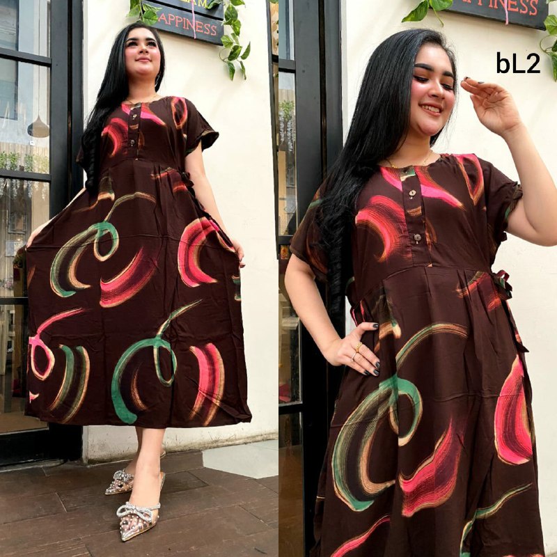 DASTER CIBI JUMBO MOTIF LUKIS TANGAN TERBARU 2022 - DASTER JUMBO BUSUI - DRESS BUMIL