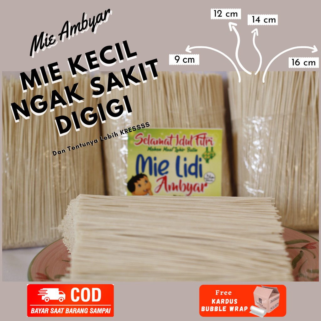 Brothoaly Mie Lidi Mentah 1 Kg /Mie Lidi /Mie Mentah / Lidi Lidian / Mie Gepeng Mentah / Mie Lidi