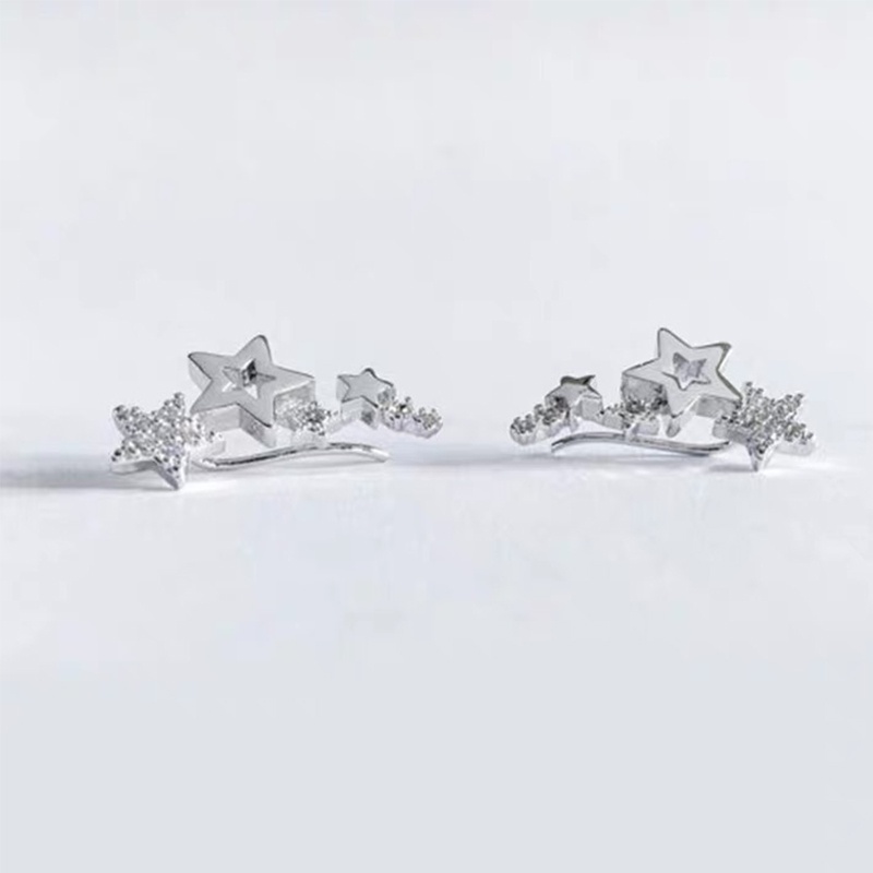 Anting Stud Kristal Bentuk Bintang Untuk Wanita