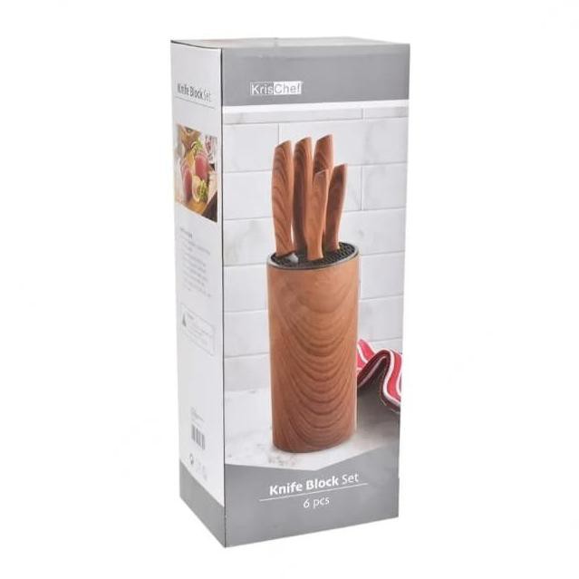 Flash Sale - Ace - Krischef Set Pisau Dapur Elegant / Knife Block Set