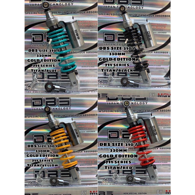 SHOCK BREAKER TABUNG ATAS DBS ORIGINAL SHOK ABSORDER 711 G SPORT EDITION SINGEL SHOCK SATU SHOCKBREAKER MATIC GOLD TITAN RED GREEN MIO BEAT CLICK125 VARIO 110 125 150 SCOOPY AEROX XEON GENIO XRIDE X RIDER SKYDRIVE SKYWAVE LEXI NOUVO HONDA YAMAHA SUZUKI