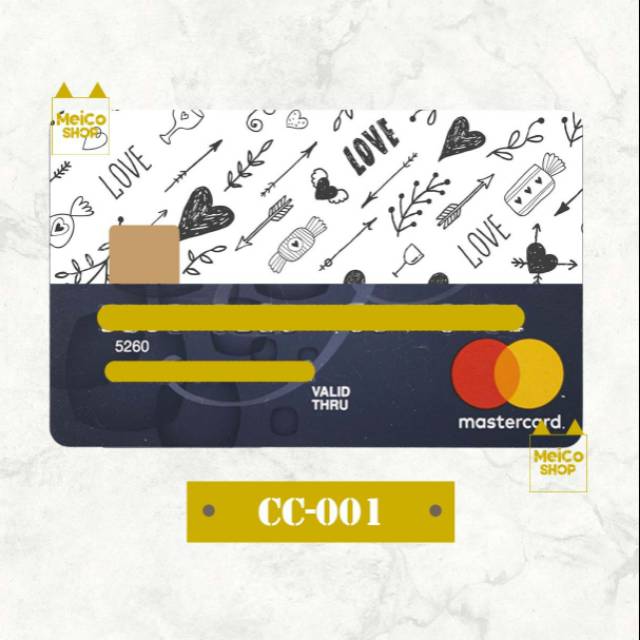 

[CC-001] Sticker Half C Meico - Garskin Kartu ATM dan NON ATM