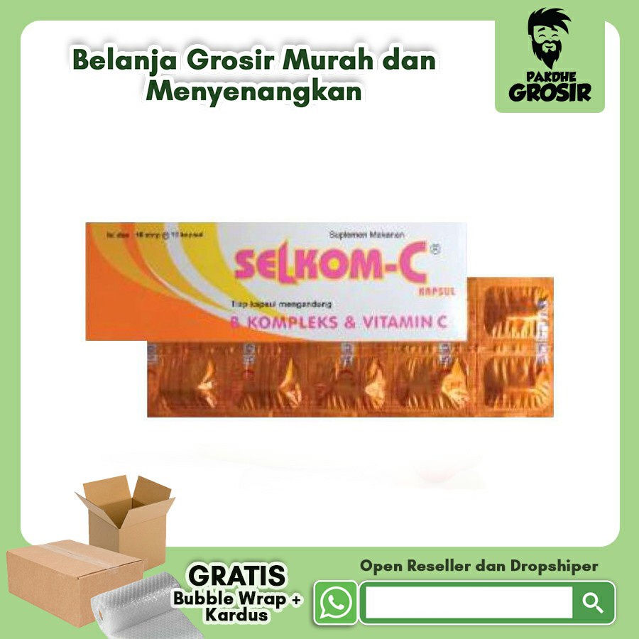 Vitamin C 500 mg Selkom-C Orange (1 Box Isi 100 Tablet)
