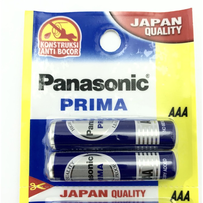 BATERAI AAA PANASONIC PRIMA 2pcs BATU BATRE KECIL A3 UKURAN REMOT AC BATTERY bukan Eneloop alkaline