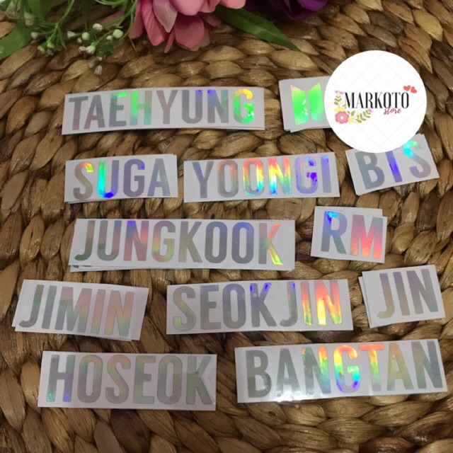  BTS  STICKER HOLOGRAM  STIKER  BANGTAN LIGHTSTICK TAEHYUNG 